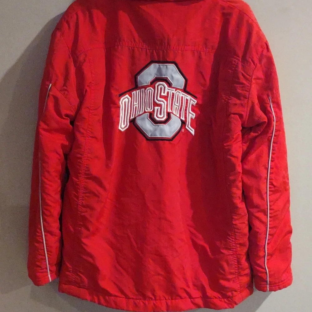 NCAA Mens Medium Ohio State Red‎ Buckeyes Hooded Performance Jacket